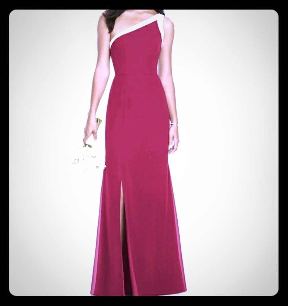 Asymmetrical Matte Chiffon Dress SZ 10